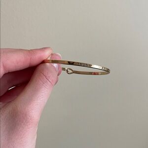 Elegant Gold Bangle Bracelet “Trust”